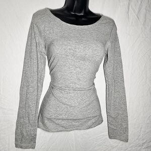 2000s basic staple layering vintage grey long sleeve